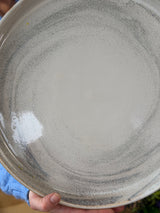 Charcoal & White Stoneware Platter