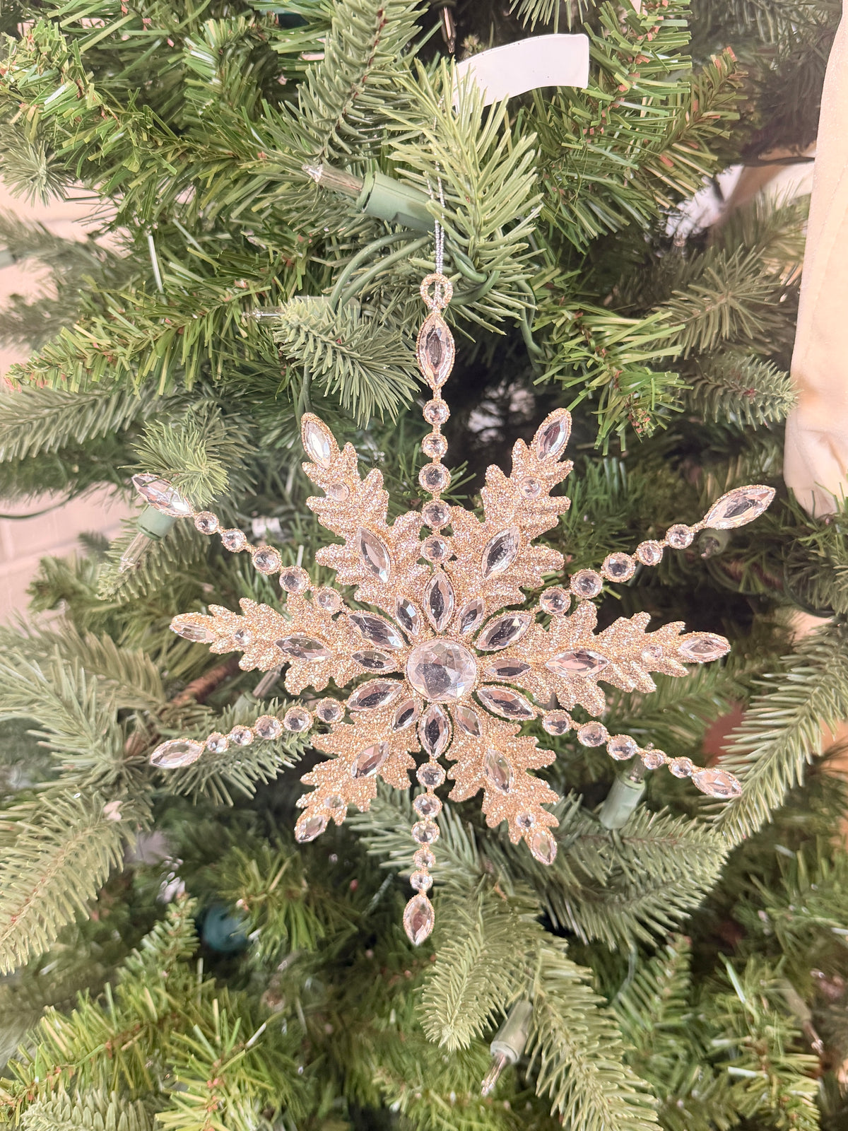 Jewels & Glitter Metal Snowflake Ornament - 2 Styles