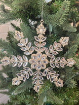 Jewels & Glitter Metal Snowflake Ornament - 2 Styles