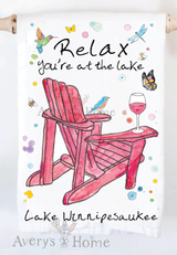 Relax At the Lake Tea Towel
