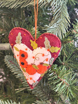 Handmade Boo Heart Ornament