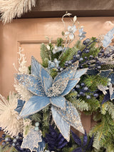 27" Silver Ice Cascade Wreath
