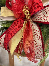 16" Burgundy Vines Bow