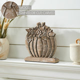 Mango Wood Floral Pumpkin Fall Decor