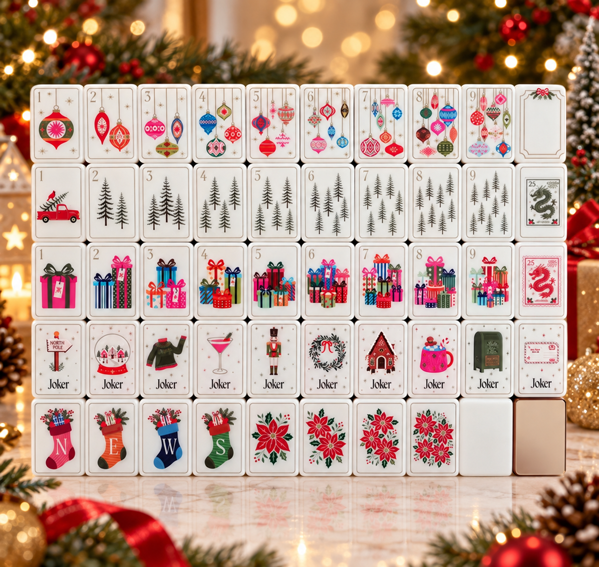 Christmas American Mahjong Set 36 Christmas