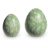 Painted Resin Floral Egg - 2 Sizes