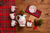 Christmas Toile Pitcher