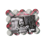 My First Christmas Scallop Tartan Frame