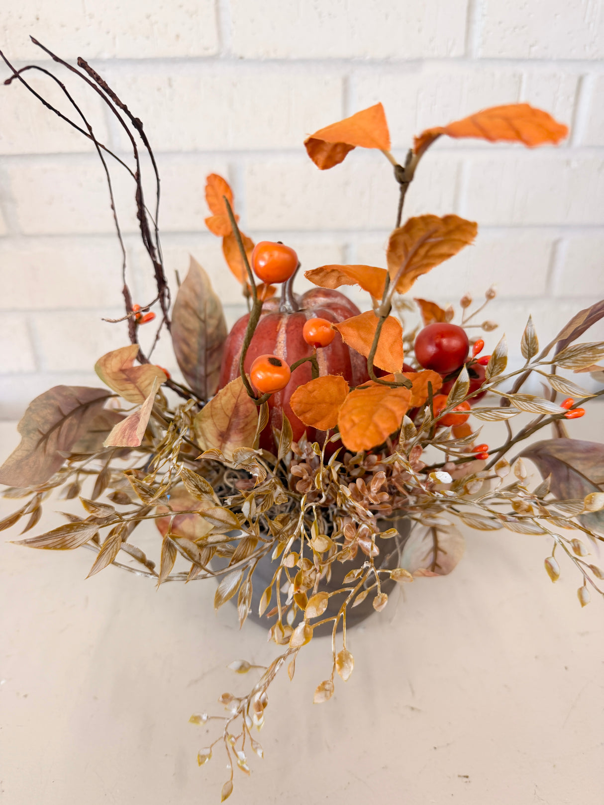 12" The Cozy Pumpkin Centerpiece