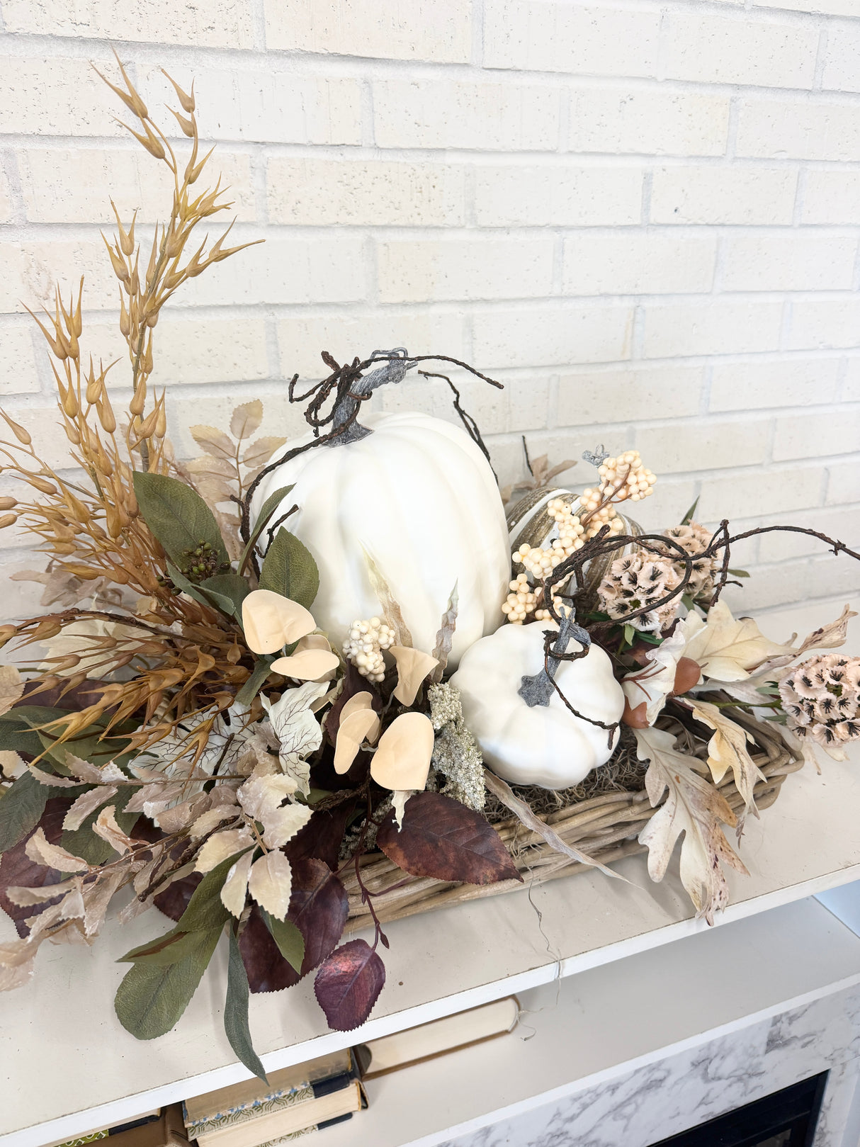 30" Gathering of Pumpkins Basket
