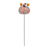 Checkered Pumpkin Metal Pick - 6 Styles