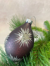 Plum Glass Holiday Ornament - 2 Styles