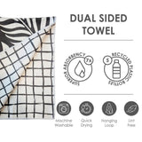 Monstera Reversible Microfiber Tea Towel