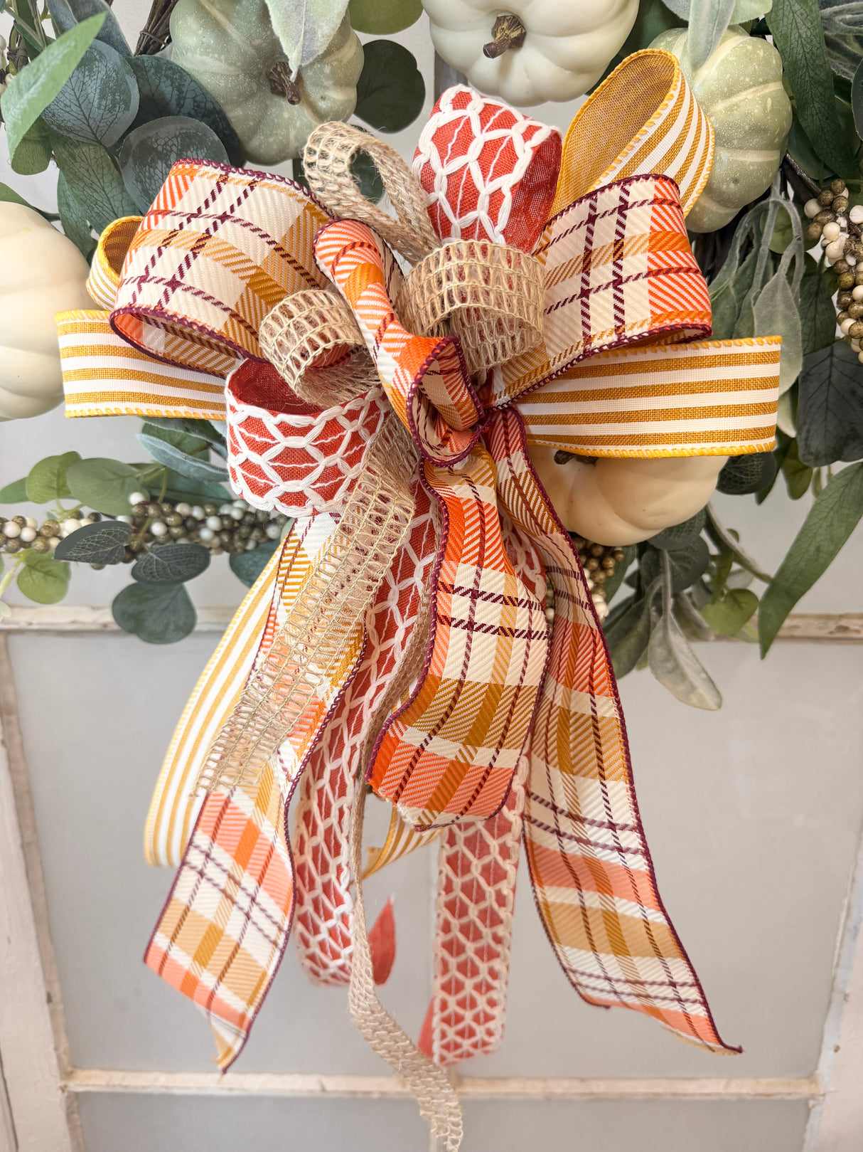 22" Fall Plaid Bow