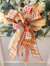 22" Fall Plaid Bow