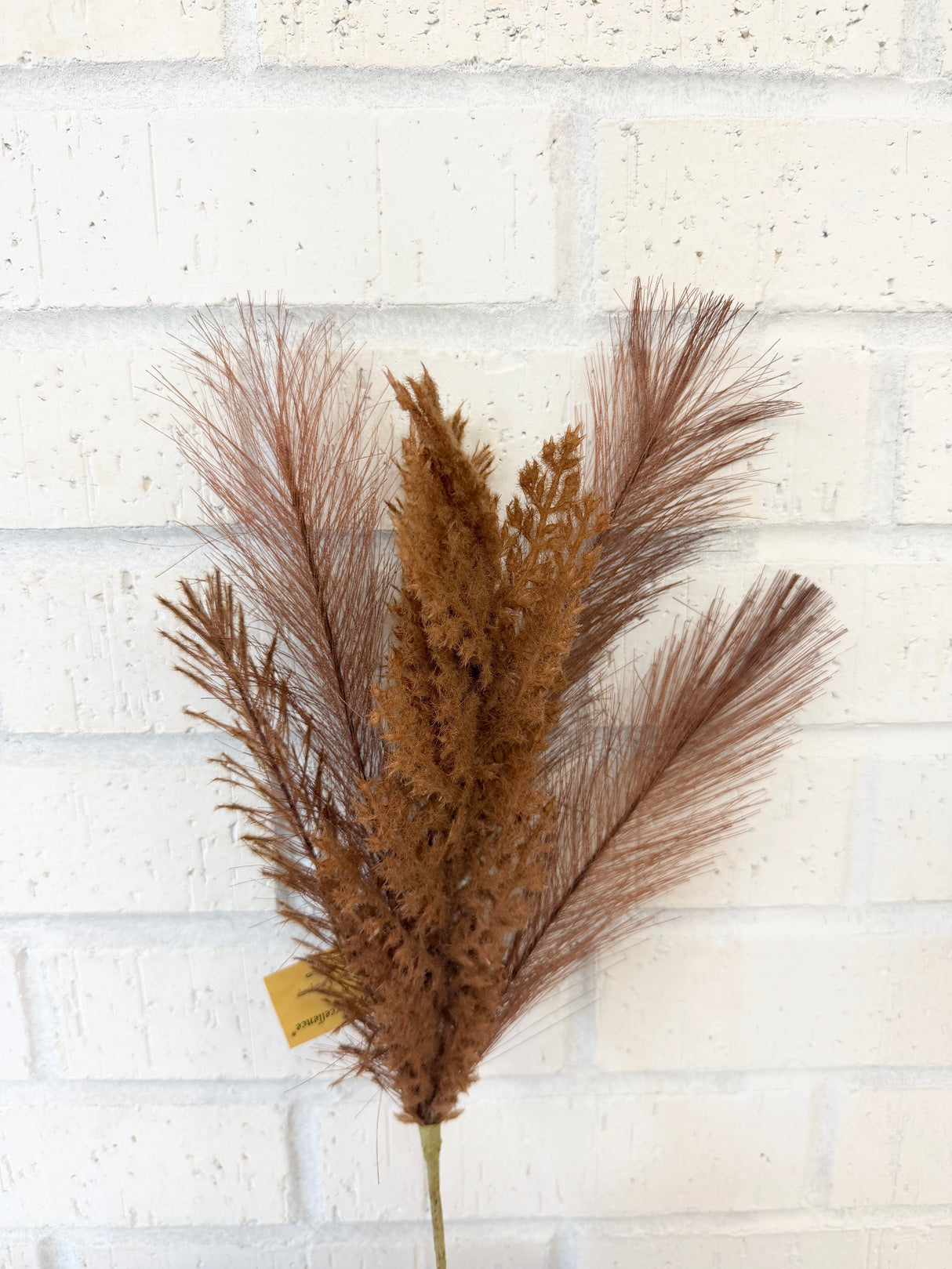 Flocked Feather Pine Pick