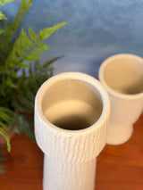 Tall Capped Textured Vase