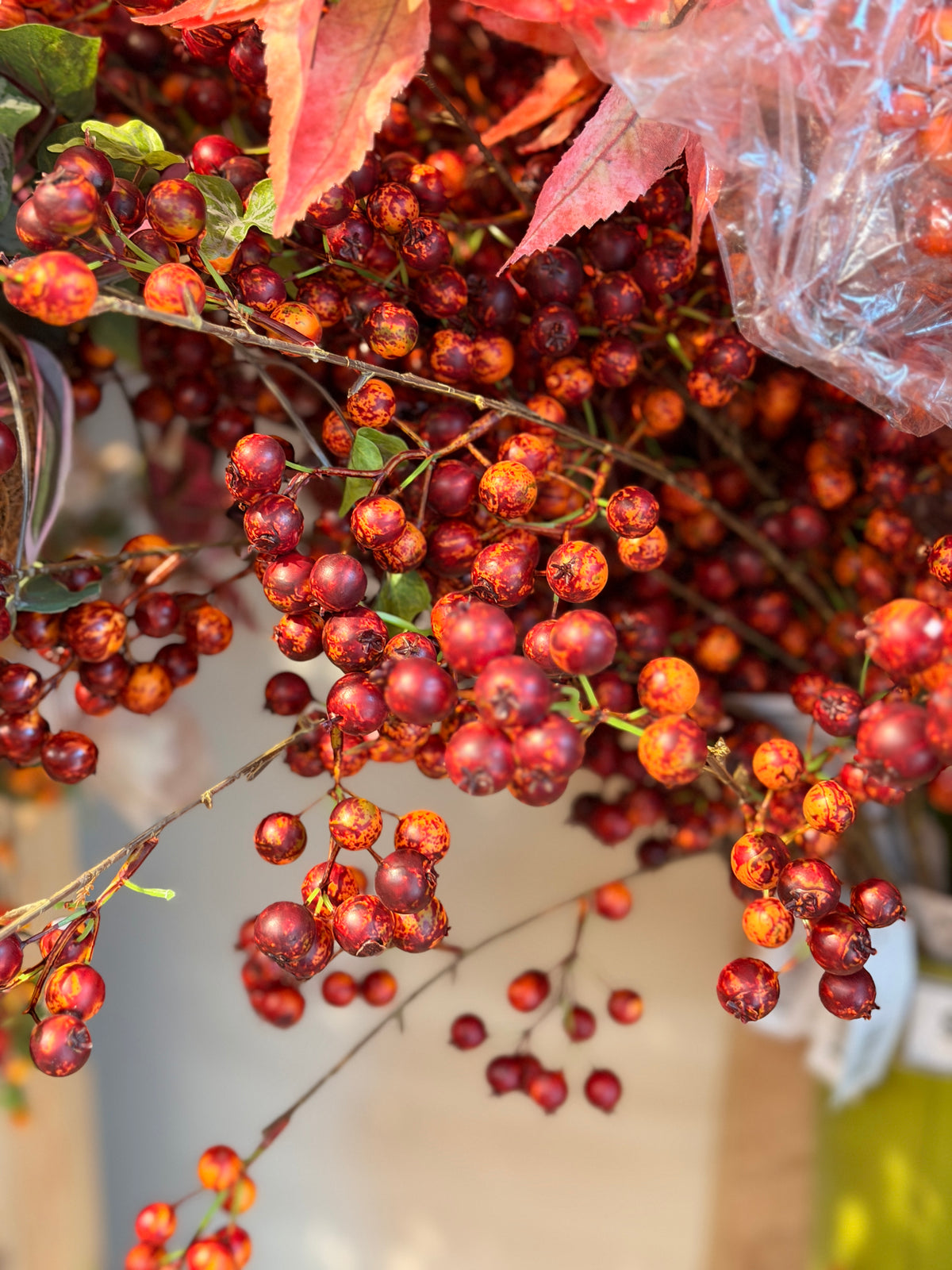 Burgundy Rosehip Berry Spray