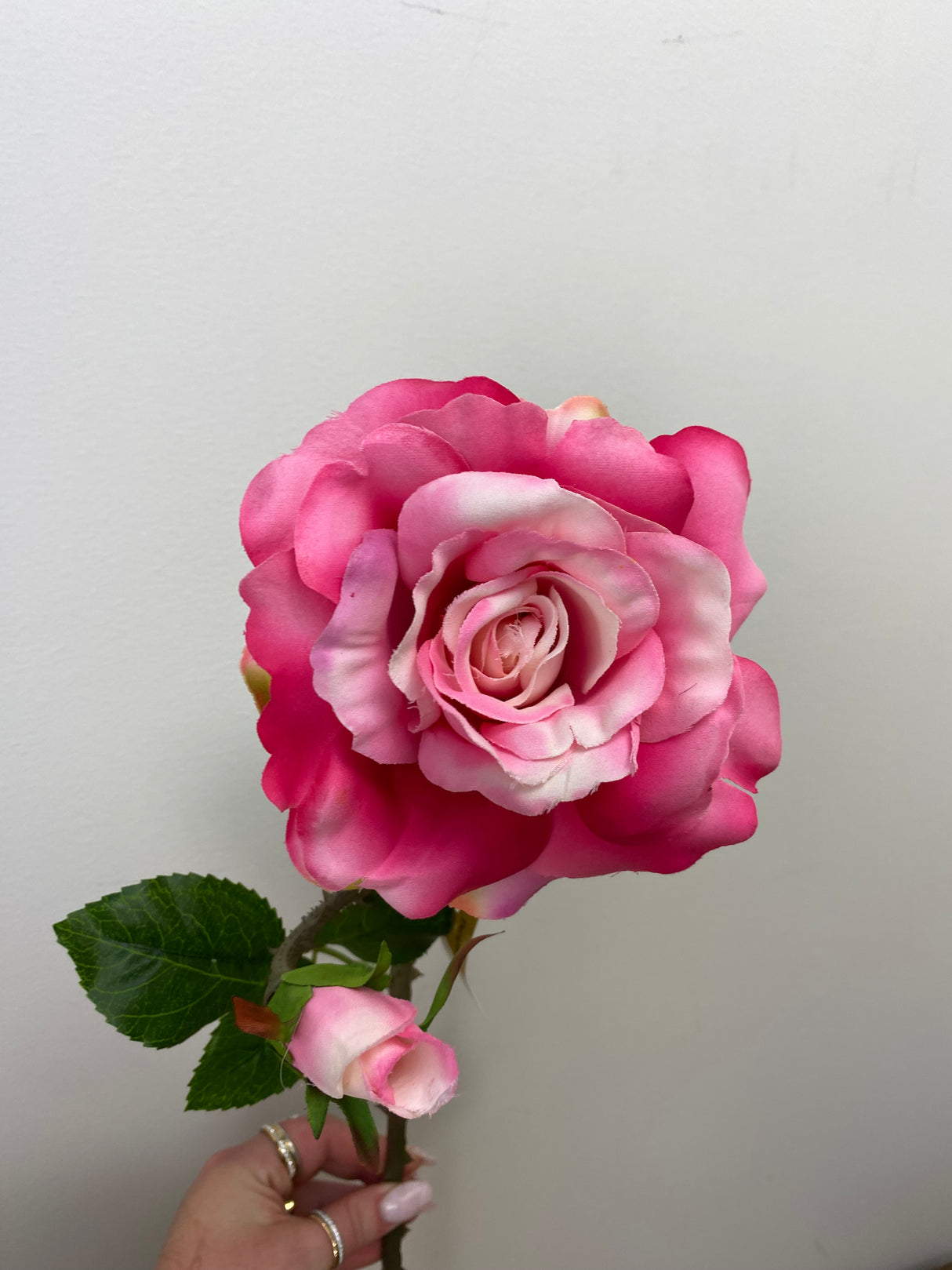 Pink Open Rose Spray