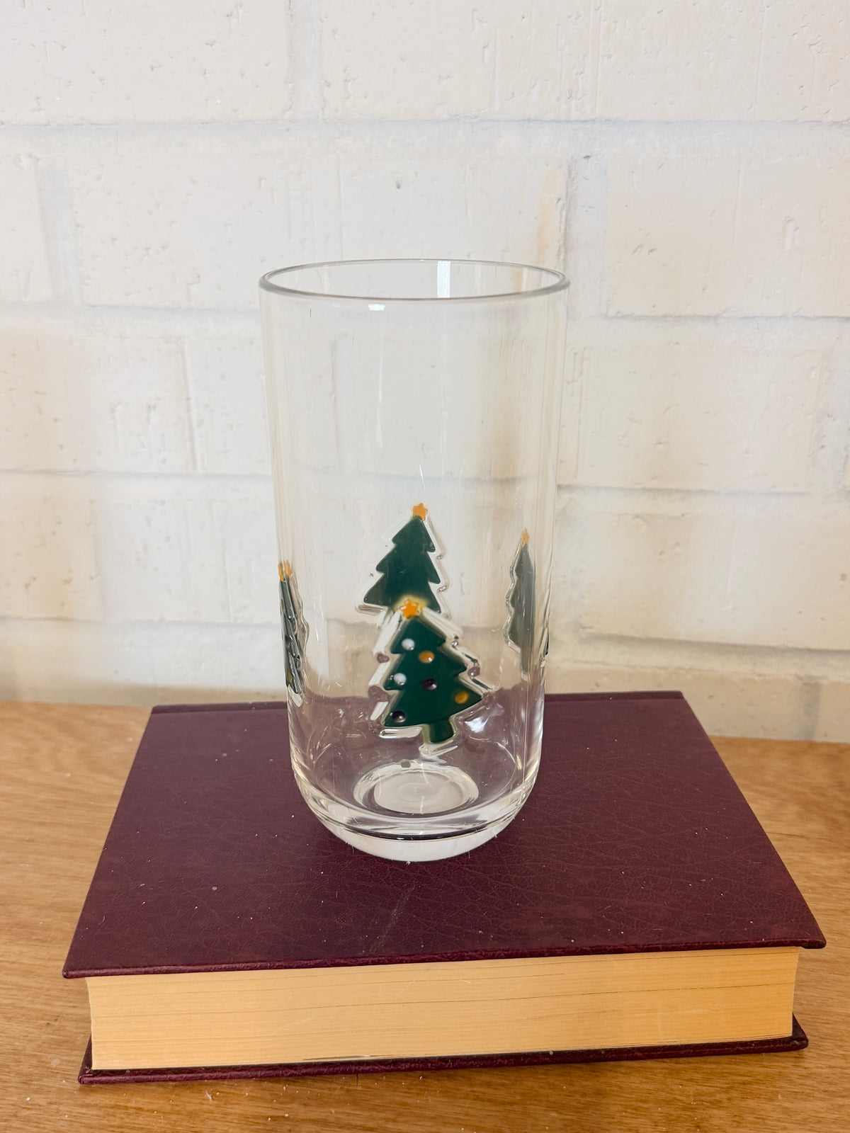 Acrylic Drinking Glass with Embedded Holiday Icons - 4 Styles