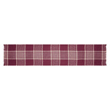 Eston Burgundy Tan Plaid Runner