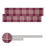 Eston Burgundy Tan Plaid Runner