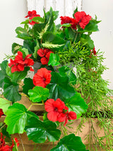15" UV Protect Red Draping Geranium Pot-filler