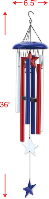 36" Americana Wind Chime Garden Decor