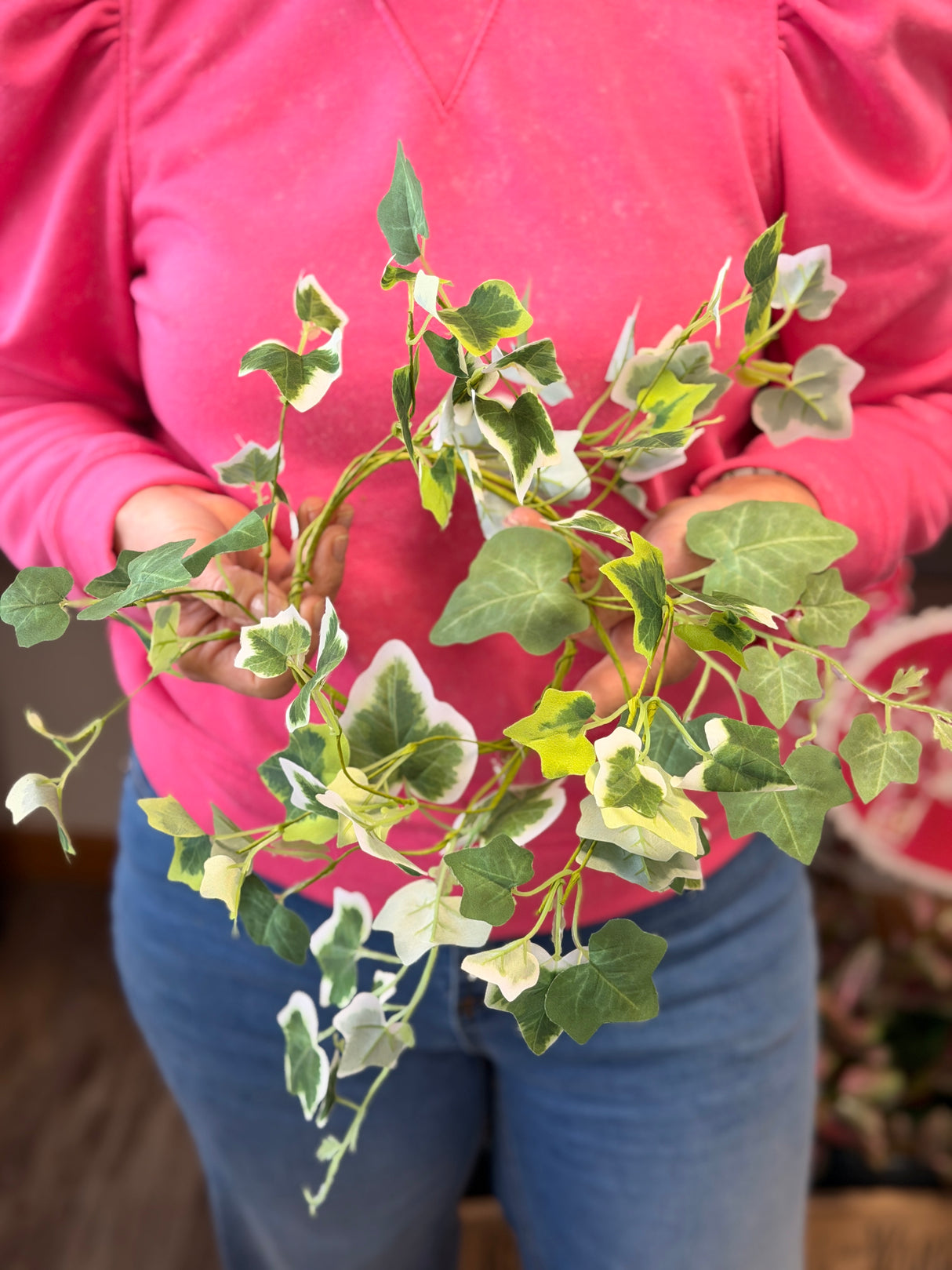 14" Cottage Ivy Candle Ring