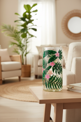 Tropical Flora Glass LED Luminary