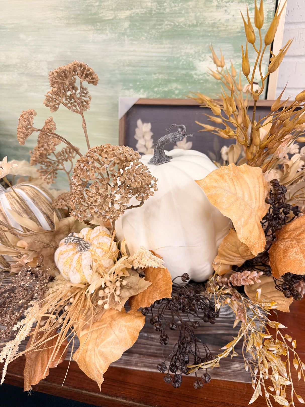 31" Creamy Harvest Dreams Centerpiece