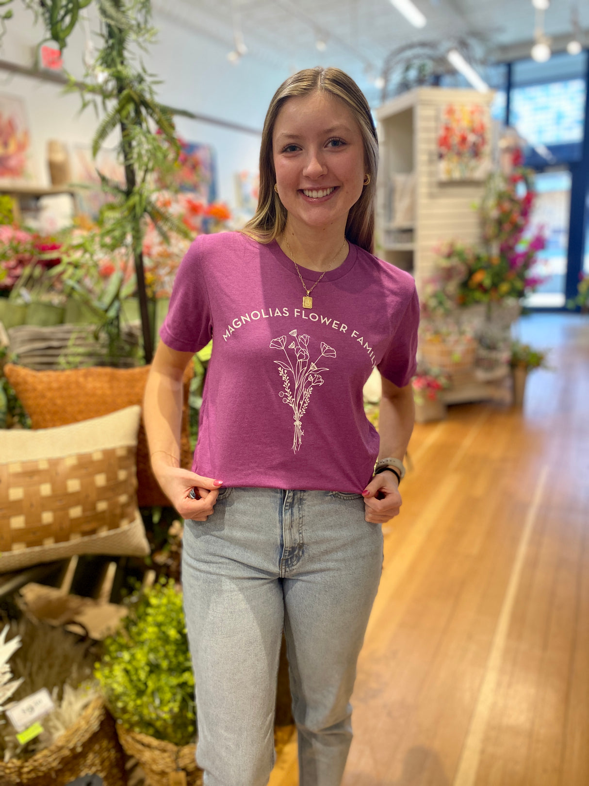 Magnolias Magenta Spring T-Shirt