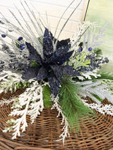 27" Bejeweled Poinsettia Centerpiece