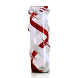 Red Swirl Glass Vase