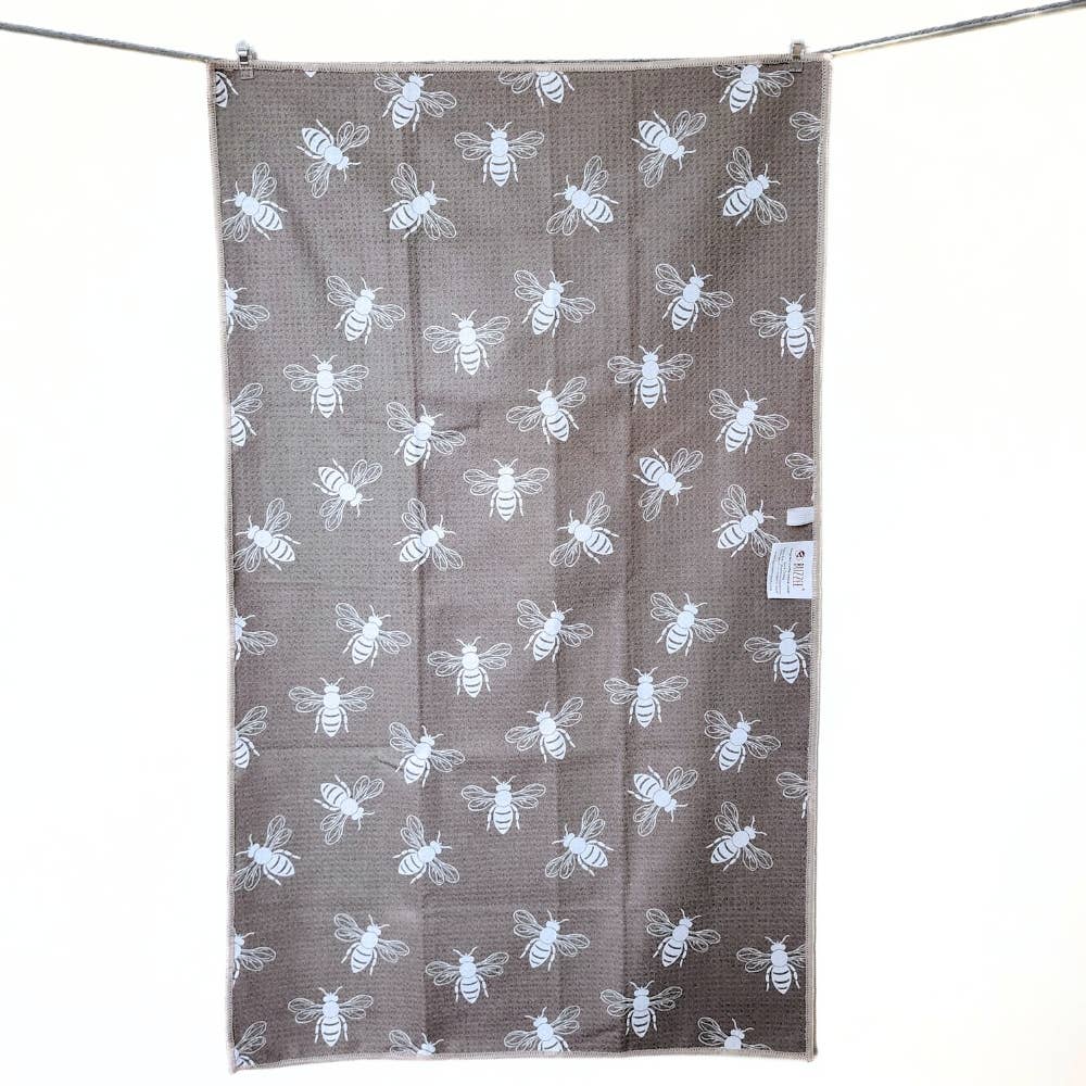 Dandelion Bee Reversible Microfiber Tea Towel