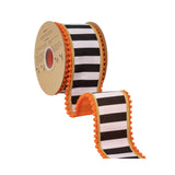 2.5" Fall Stripe Wired Dupioni Ribbon Bolt