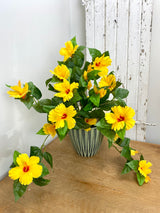 UV Protect Yellow Hanging Hibiscus Bush