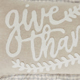 Give Thanks Gingham Ruffled Throw Pillow