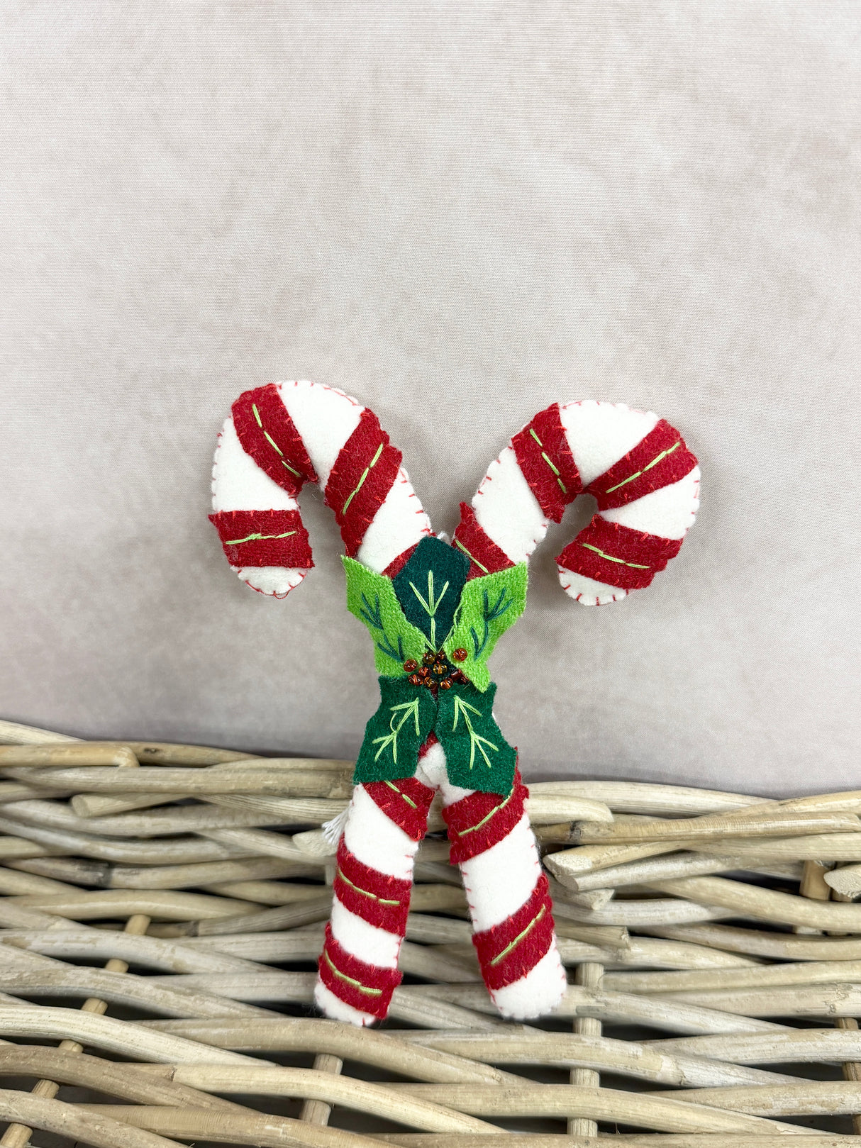 Handmade Candy Cane Ornament