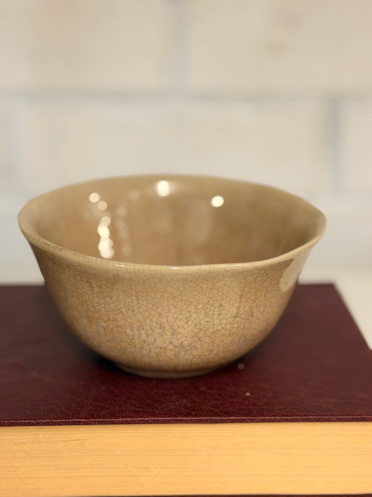 Reactive Crackle Glaze Stoneware Bowl