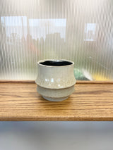 Tall Many Layers Tan Stoneware Planter