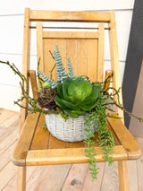 13" UV Protect Nestled In Nature Centerpiece