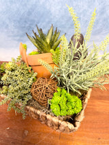 12" Succulent Garden Dish Centerpiece