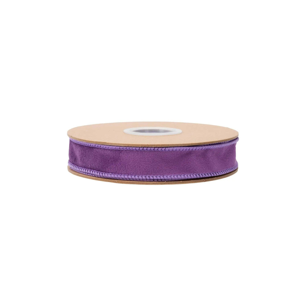 1" Reversible Plum Velvet Wired Ribbon Bolt