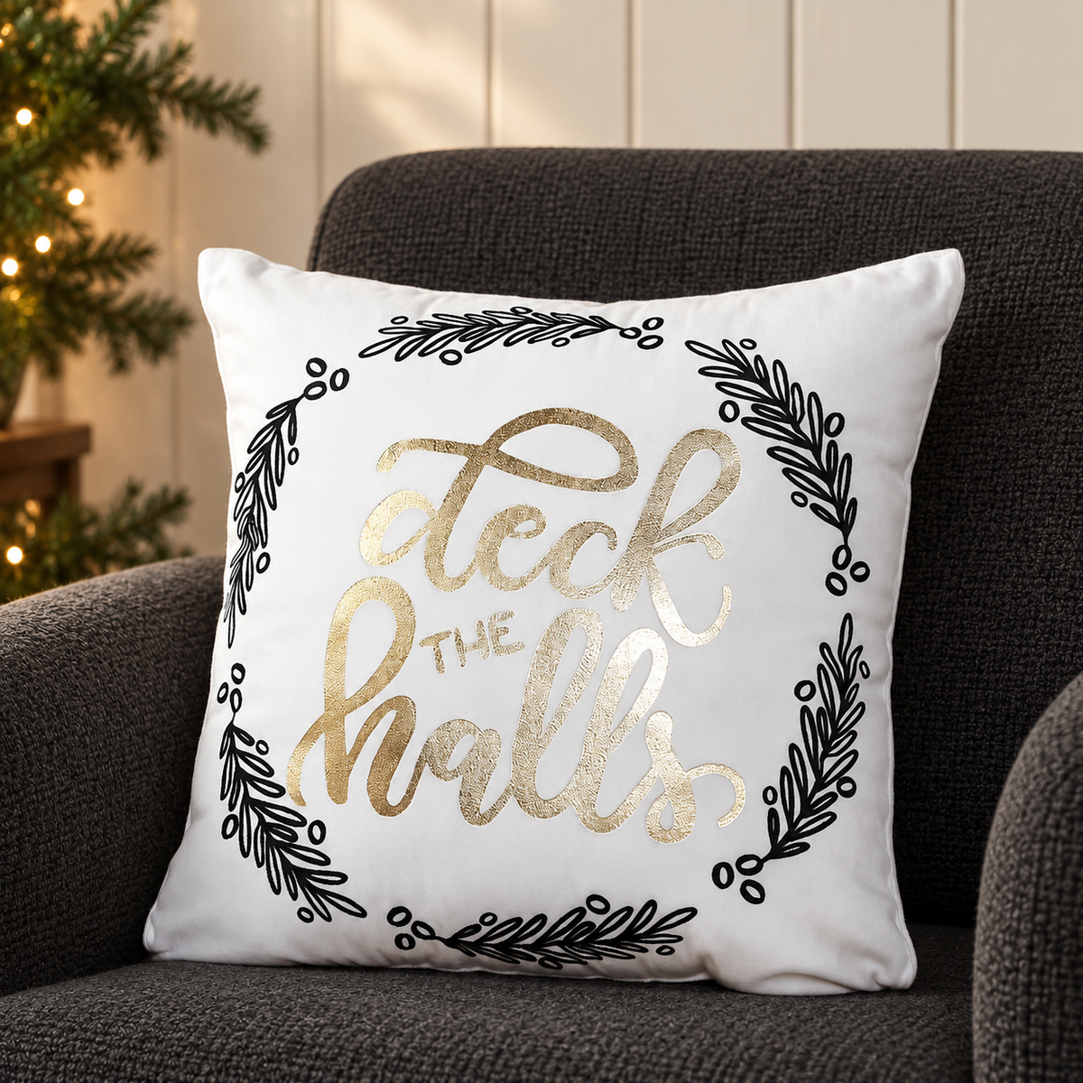 Wintergleam Deck the Halls Pillow