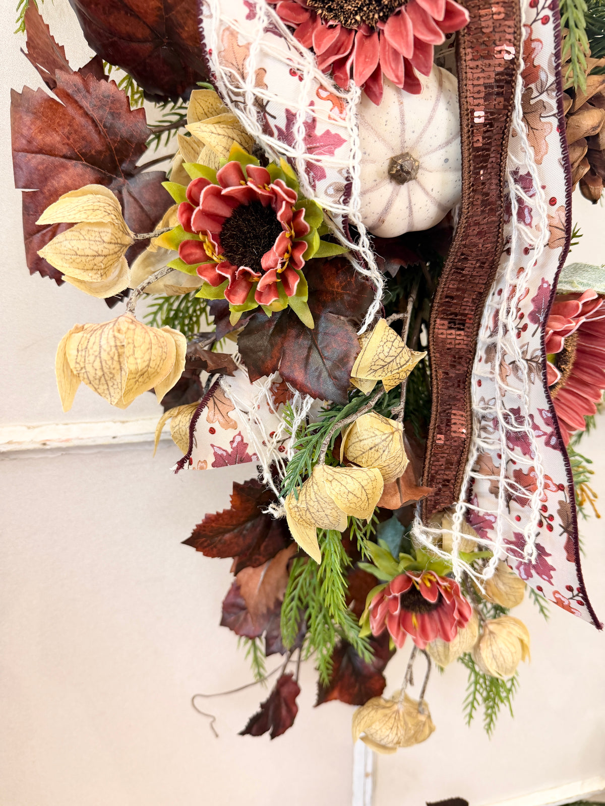 31" Fall Spice Teardrop Swag