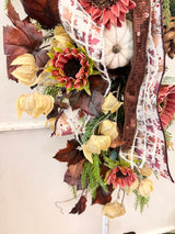 31" Fall Spice Teardrop Swag