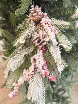 Red White Natural Snow Pine Berry Spray