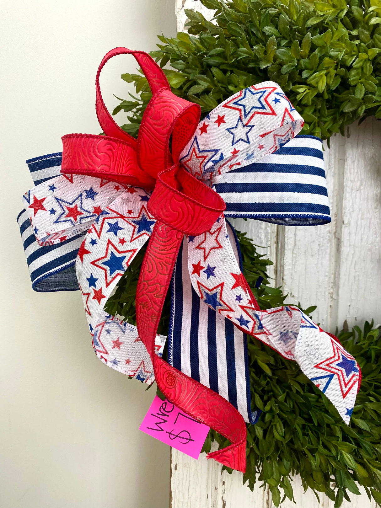 13" Sparkles and Stripes Bow