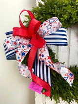 13" Sparkles and Stripes Bow